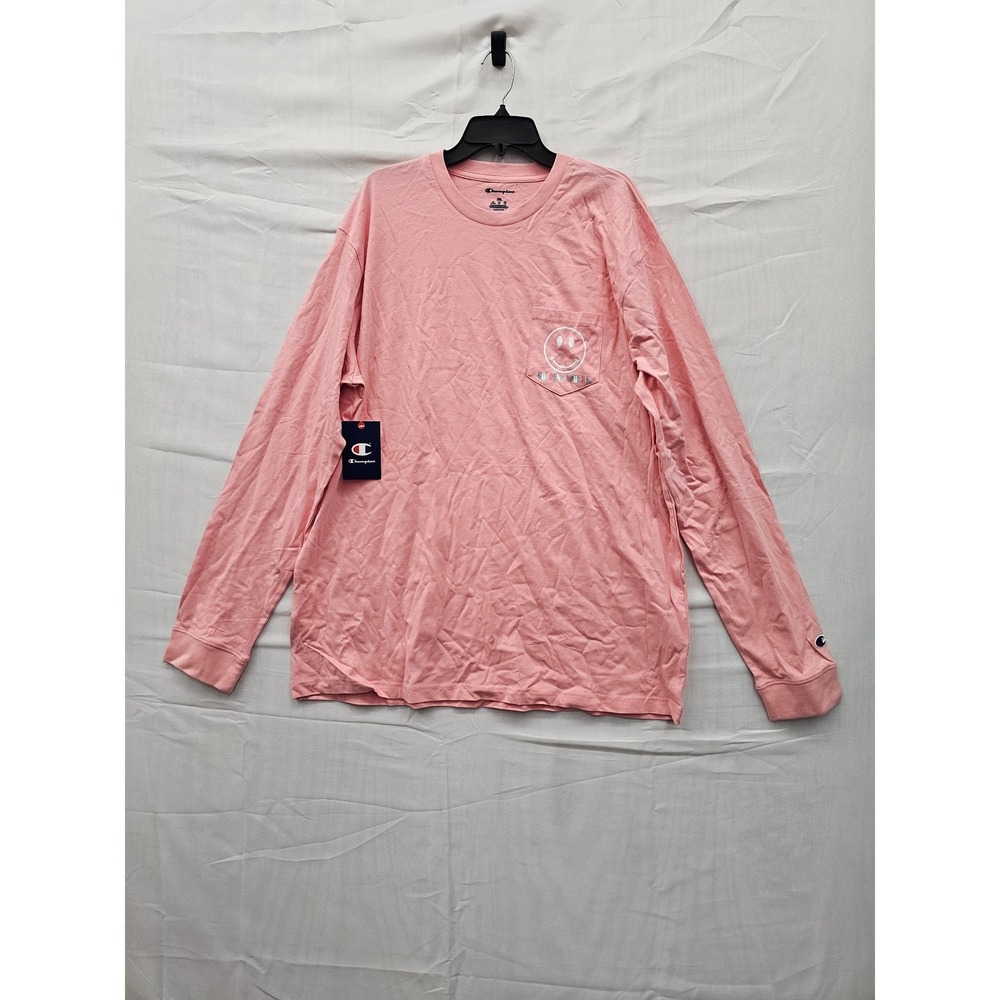 Champion Minnesota Golden Gophers Smiley Face Long‎ Sleeve Pocket Tee Pink 2XL